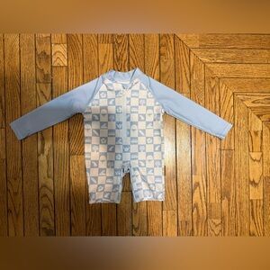 Kids Blue Long Sleeve Swim Suit